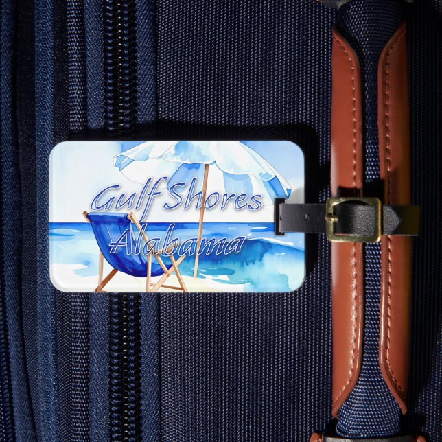 Etiqueta De Bagagem Golfo Shores, Alabama (Frente Insitu 4)