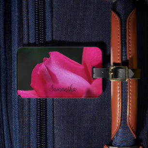 Etiqueta De Bagagem Gotas De Chuva No Red Rosebud Personalizadas