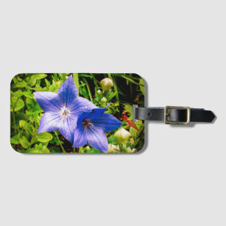 Etiqueta De Bagagem Gotas de orvalho da manhã em uma flor de balão