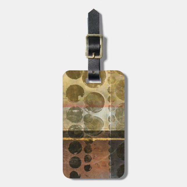 Etiqueta De Bagagem Gotas Verdes Circulantes (Frente Vertical)