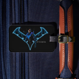 Etiqueta De Bagagem Gotham Knights Nightwing in Logo