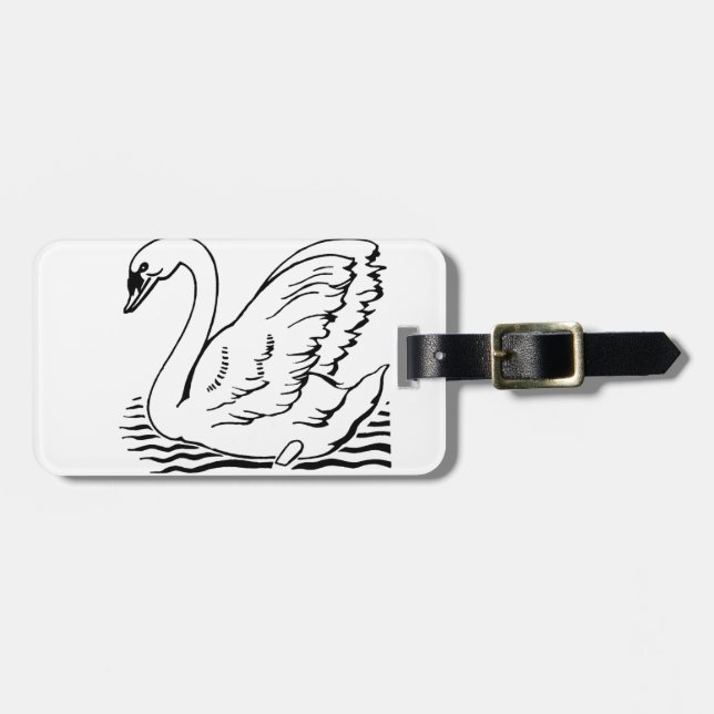 Etiqueta De Bagagem Graceful Swan (Frente Horizontal)