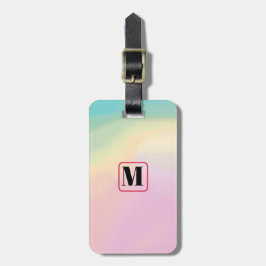 Etiqueta De Bagagem Gradiente Pastel
