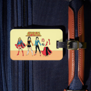 Etiqueta De Bagagem Gráfico de Boneca de Papel Supergirl