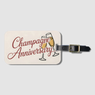 Etiqueta De Bagagem Gráfico de Roteiro de Celebração de Aniversário de