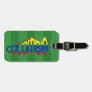 Etiqueta De Bagagem Grampo Calligram do futebol de Colômbia
