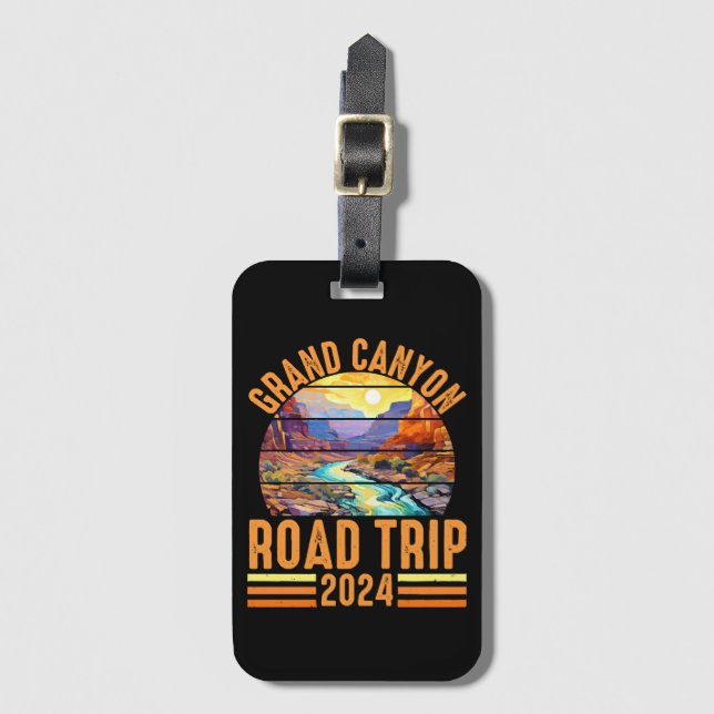 Etiqueta De Bagagem Grand Canyon National Park Road Trip 2024 (Frente Vertical)