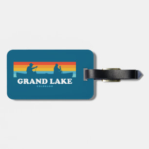 Etiqueta De Bagagem Grand Lake Colorado Canoe