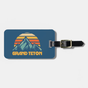 Etiqueta De Bagagem Grand Teton Retro Turquesa