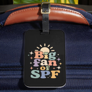 Etiqueta De Bagagem Grande fã de proteção solar SPF no verão