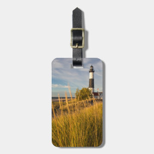 Etiqueta De Bagagem Grande Farol De Ponto Solúvel No Lago Michigan
