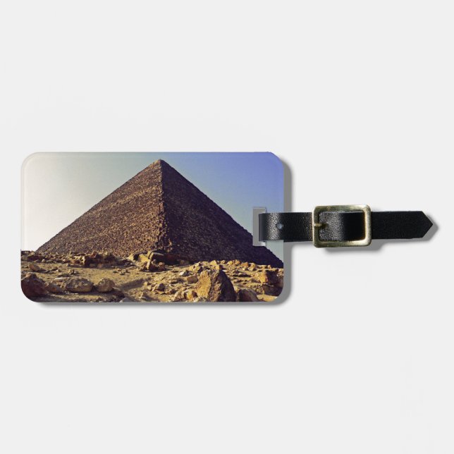 Etiqueta De Bagagem Grande Pirâmide de Gizé Quéops (Frente Horizontal)