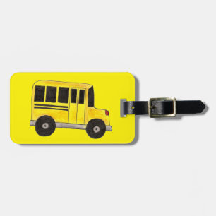 Etiqueta De Bagagem Grande Transporte de Professores de Ônibus Escolar