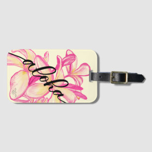 Etiqueta De Bagagem Grandes Tag do saco de Havaí do Plumeria Aloha