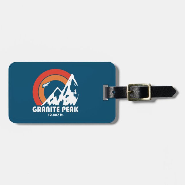 Etiqueta De Bagagem Granite Peak Montana Sun Eagle (Frente Horizontal)