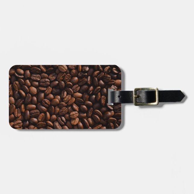 Etiqueta De Bagagem grãos de café (Frente Horizontal)
