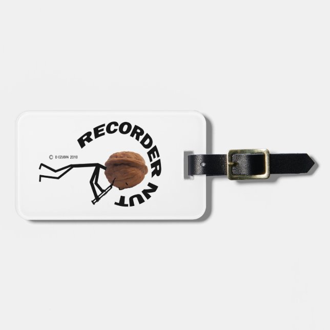 Etiqueta De Bagagem Gravar Nut (Frente Horizontal)