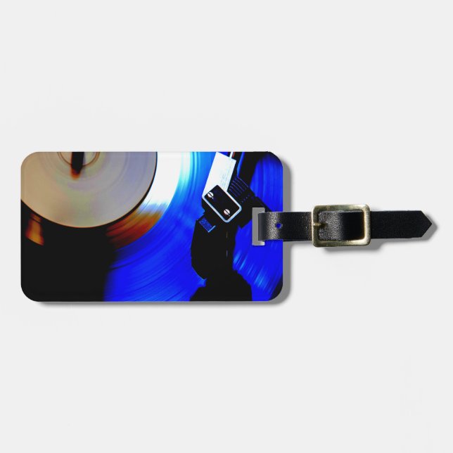 Etiqueta De Bagagem Gravar Tocando Música (Frente Horizontal)