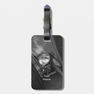 Etiqueta De Bagagem Grayscale do Roadster dos anos 30