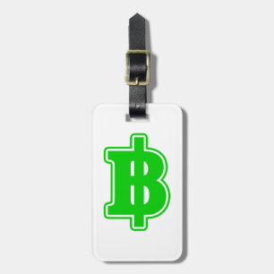 Etiqueta De Bagagem GREEN BAHT SGN ฿ Moeda Tailandesa ฿