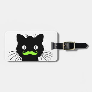 ETIQUETA DE BAGAGEM GREEN MUSTACHE, GATO NEGRO