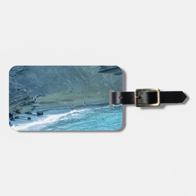 Etiqueta De Bagagem Green Sands Beach Hawaii (Frente Horizontal)