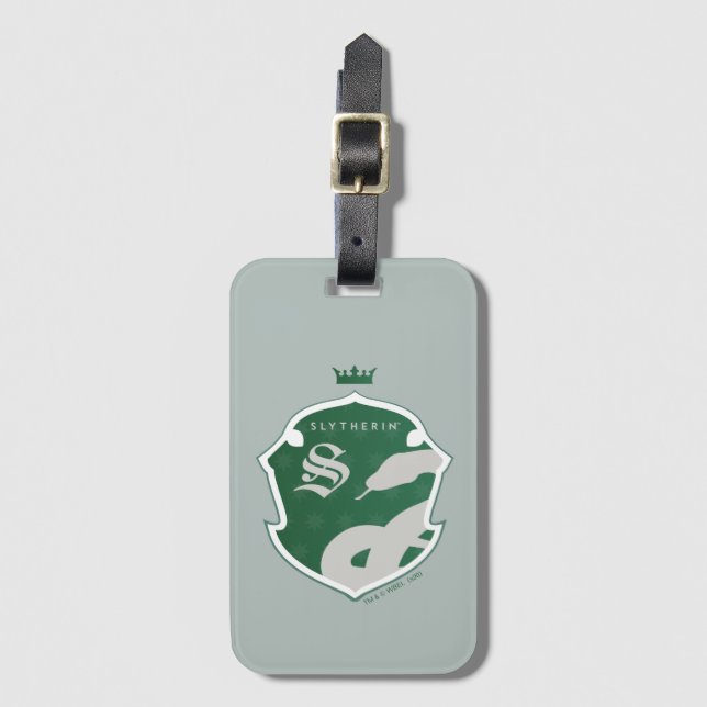 Etiqueta De Bagagem Green SLYTHERIN™ - Crest coroado (Frente Vertical)