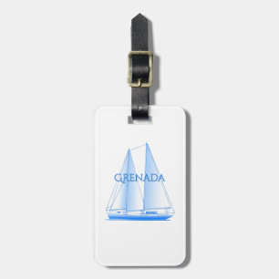 Etiqueta De Bagagem Grenada Coastal Nautical Sailing Sailor