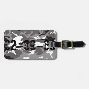 Etiqueta De Bagagem Grey Camouflage Pattern