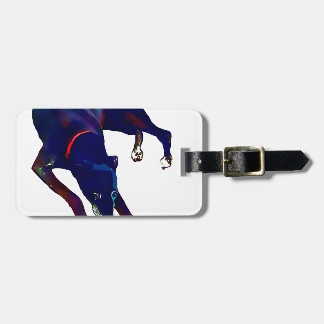 Etiqueta De Bagagem Greyhound Art (Frente Horizontal)