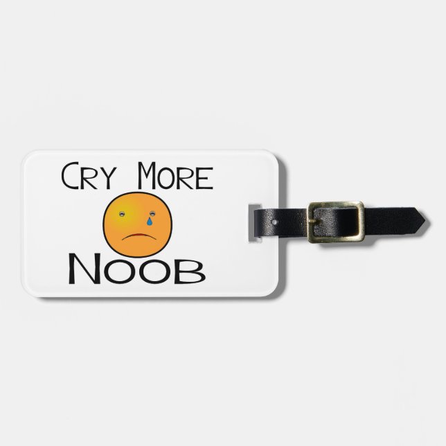 Etiqueta De Bagagem Grita mais Noob (Frente Horizontal)