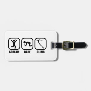 Etiqueta De Bagagem Gritar Barf Subir