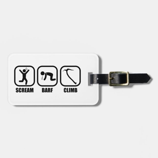 Etiqueta De Bagagem Gritar Barf Subir (Frente Horizontal)