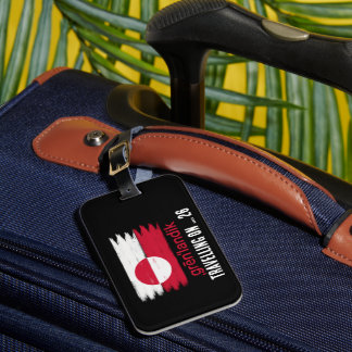 Etiqueta De Bagagem Grönland flagge mit Reisedatum  