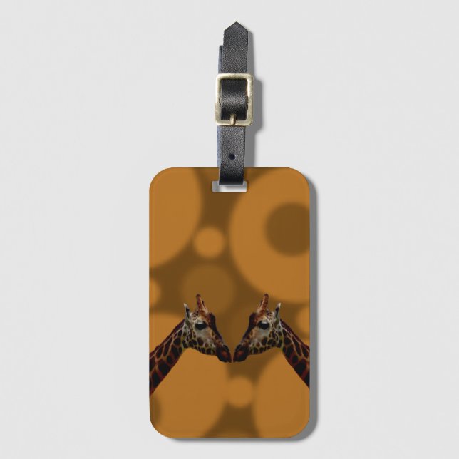 Etiqueta De Bagagem Groovy Giraffe A Go Go, (Frente Vertical)