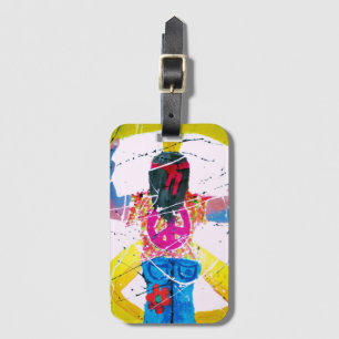 Etiqueta De Bagagem Groovy Hippie - Sinal de Paz