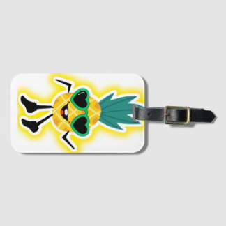 Etiqueta De Bagagem Groovy Pineapple Vibes - Cartoon de Fruta Legal
