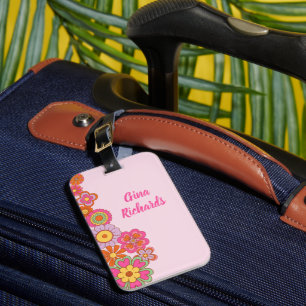 Etiqueta De Bagagem Groovy Retro 60s Hippie