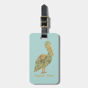 Etiqueta De Bagagem Grua Tropical Laranja