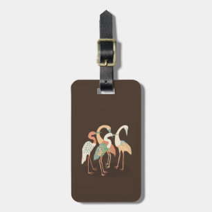 Etiqueta De Bagagem Gruas de Pop de cores neutras