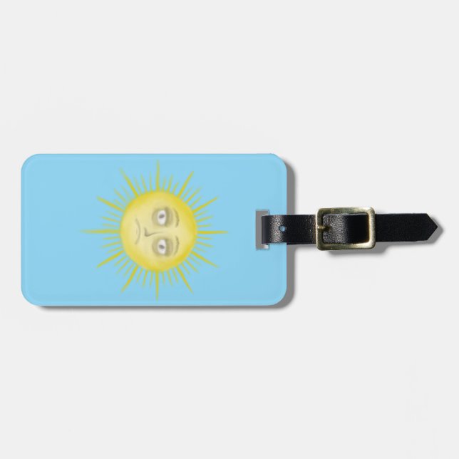 Etiqueta De Bagagem Grumpy Sun, Sleepy Moon (Frente Horizontal)