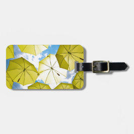 Etiqueta De Bagagem Guarda-chuvas Amarelo e Brilhante