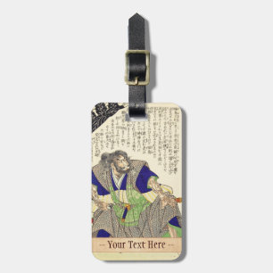 Etiqueta De Bagagem Guerreiro japonês Ronin do samurai do vintage