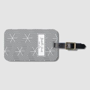 Etiqueta De Bagagem guião geométrica na moda personalizada