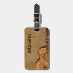 Etiqueta De Bagagem Guitarra suja