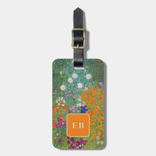 Etiqueta De Bagagem Gustav Klimt - Jardim Flor (Frente Vertical)