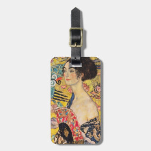 Etiqueta De Bagagem Gustav Klimt - Senhora com Leque
