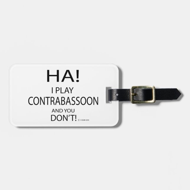 Etiqueta De Bagagem Ha Contrabassoon (Frente Horizontal)