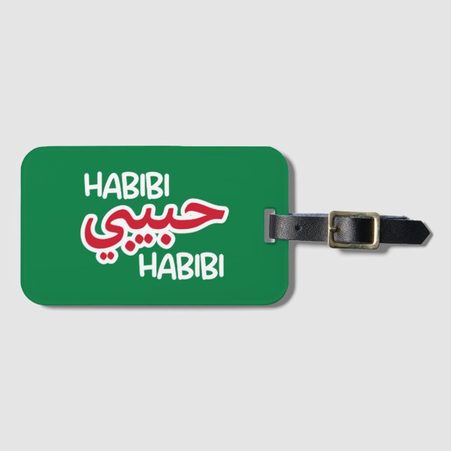 Etiqueta De Bagagem Habibi (Frente Horizontal)