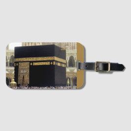 Etiqueta De Bagagem Hajj Pilgrims na Kaaba, Meca, Arábia Saudita
